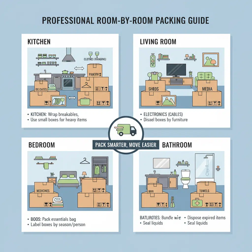 How to Pack Like a Pro: A Room-by-Room Guide for Your Irish Move